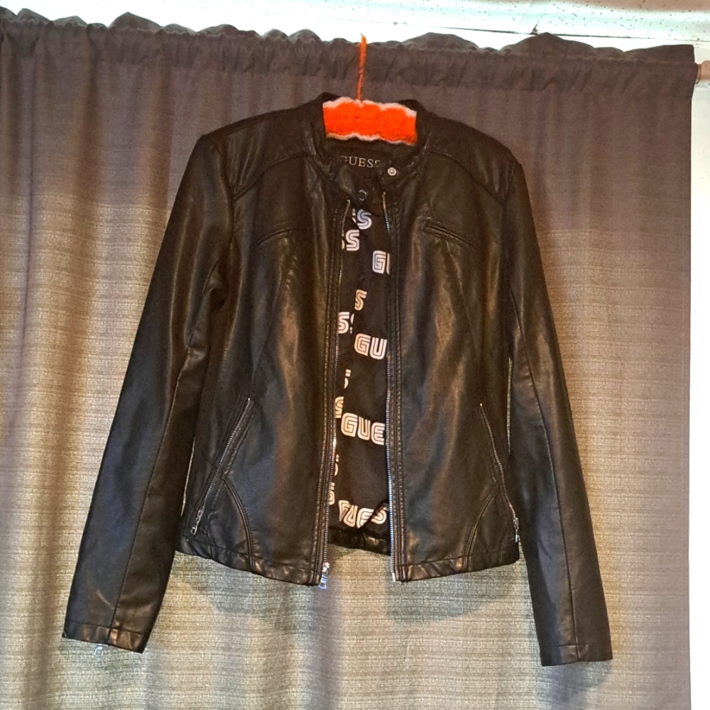 Guess "leather" jacket.